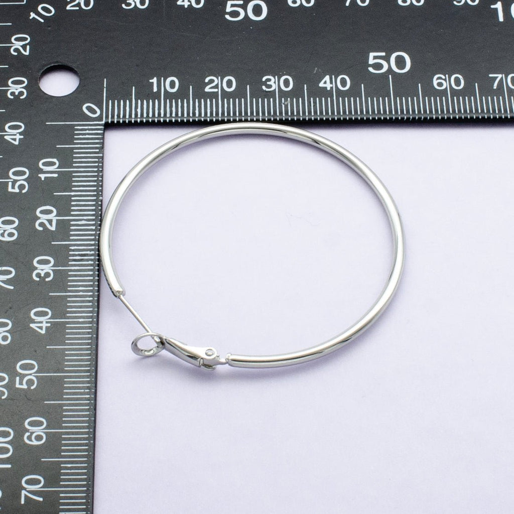 14K / 24K Gold Filled 20mm, 25mm, 30mm, 35mm, 40mm, 45mm, 50mm, 55mm, 60mm, 65mm, 70mm Minimalist Hinge Lock Hoop Earrings