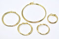 14K / 24K Gold Filled 20mm, 25mm, 30mm, 35mm, 40mm, 45mm, 50mm, 55mm, 60mm, 65mm, 70mm Minimalist Hinge Lock Hoop Earrings